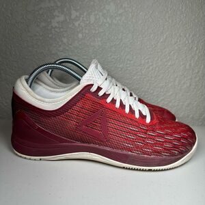 Reebok Womens 8.5 Crossfit Nano 8.0 Running Shoes Red White Low Lace Sneakers